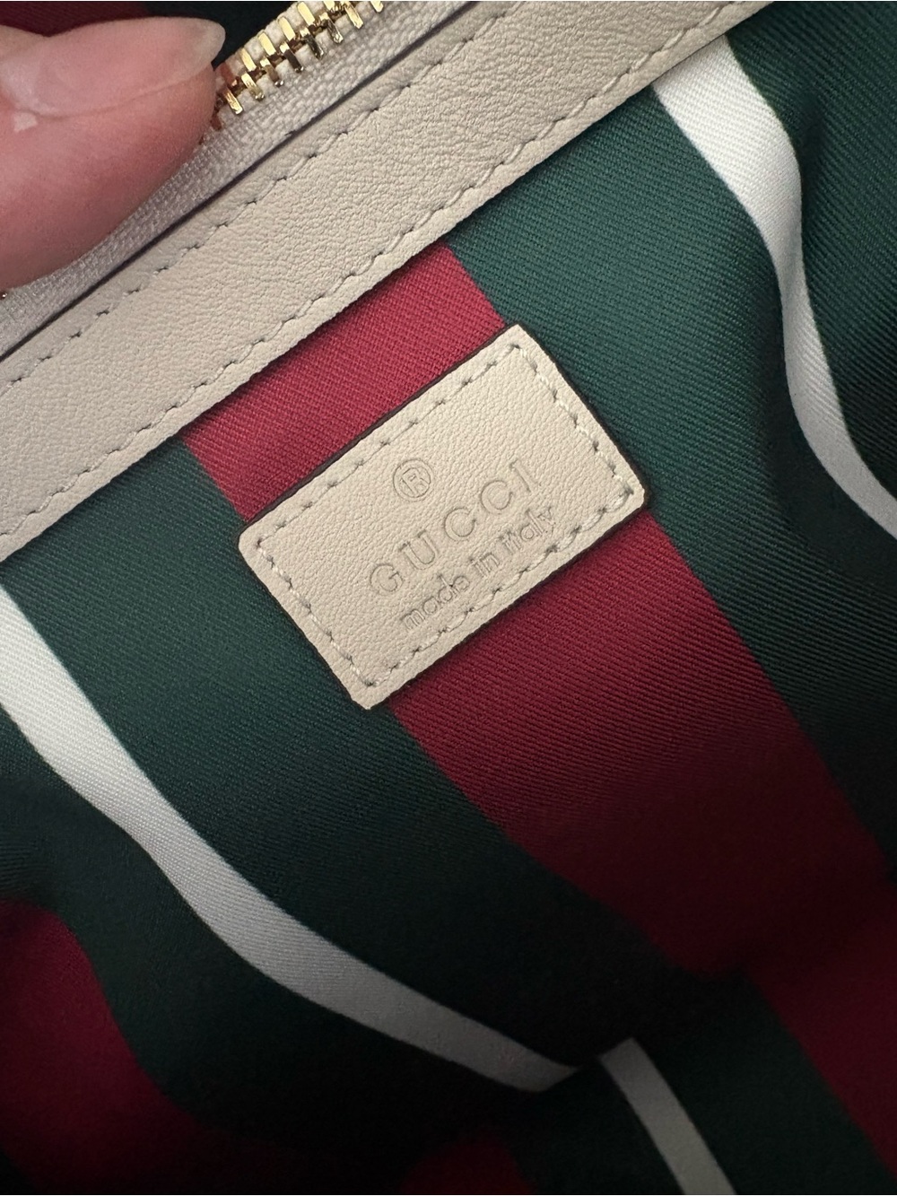 Gucci Beige GG Supreme Canvas Tote with Cream Trim and Gold Hardware - Picture 3 of 6